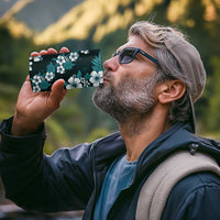 Hawaiian Hibiscus Tribal Floral Teal 4 in 1 Can Cooler Tumbler Polynesian Tapa Pattern - Polynesian Pride