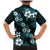 Hawaiian Hibiscus Tribal Floral Teal Family Matching Mermaid Dress and Hawaiian Shirt Polynesian Tapa Pattern - Polynesian Pride