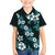 Hawaiian Hibiscus Tribal Floral Teal Family Matching Tank Maxi Dress and Hawaiian Shirt Polynesian Tapa Pattern - Polynesian Pride