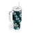 Hawaiian Hibiscus Tribal Floral Teal Tumbler With Handle Polynesian Tapa Pattern - Polynesian Pride