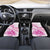 Personalised New Zealand Pink Fern Breast Cancer Car Mats Polynesian Pattern