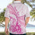 Personalised New Zealand Pink Fern Breast Cancer Hawaiian Shirt Polynesian Pattern