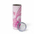 Personalised New Zealand Pink Fern Breast Cancer Skinny Tumbler Polynesian Pattern