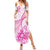 Personalised New Zealand Pink Fern Breast Cancer Summer Maxi Dress Polynesian Pattern