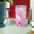 Personalised New Zealand Pink Fern Breast Cancer Tumbler Cup Polynesian Pattern