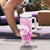 Personalised New Zealand Pink Fern Breast Cancer Tumbler With Handle Polynesian Pattern