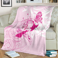 Personalised Aotearoa Breast Cancer Blanket New Zealand Maori Pattern