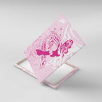 Personalised Aotearoa Breast Cancer Canvas Wall Art New Zealand Maori Pattern