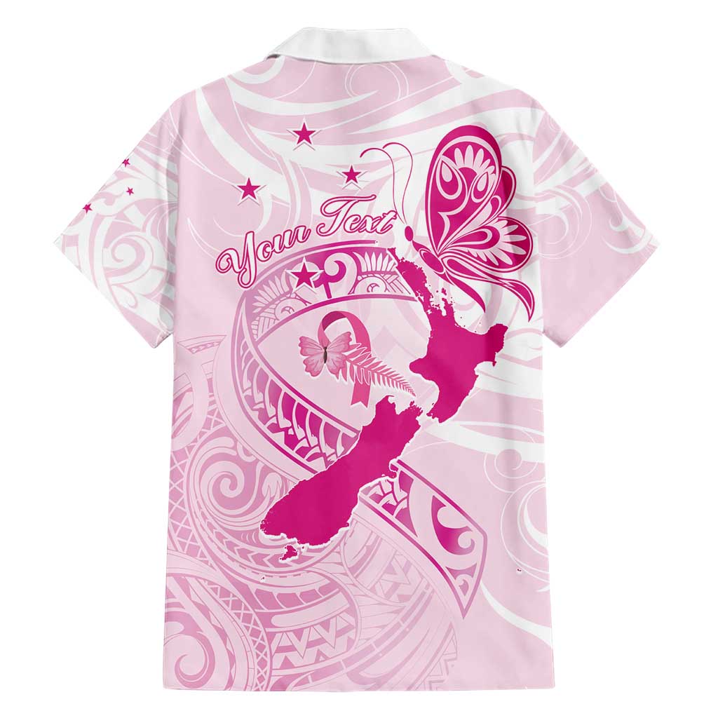 Personalised Aotearoa Breast Cancer Family Matching Short Sleeve Bodycon Dress and Hawaiian Shirt New Zealand Maori Pattern LT01 - Polynesian Pride