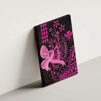 Hawaii Breast Cancer Canvas Wall Art Girl Floral Kakau Pattern