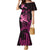 Hawaii Breast Cancer Family Matching Mermaid Dress and Hawaiian Shirt Girl Floral Kakau Pattern