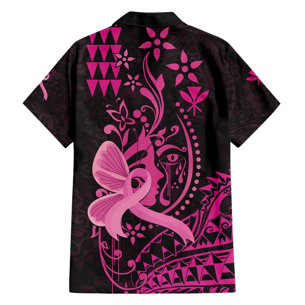 Hawaii Breast Cancer Family Matching Summer Maxi Dress and Hawaiian Shirt Girl Floral Kakau Pattern LT01 - Polynesian Pride