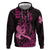 Hawaii Breast Cancer Hoodie Girl Floral Kakau Pattern