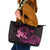 Hawaii Breast Cancer Leather Tote Bag Girl Floral Kakau Pattern