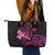 Hawaii Breast Cancer Leather Tote Bag Girl Floral Kakau Pattern