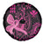 Hawaii Breast Cancer Spare Tire Cover Girl Floral Kakau Pattern