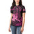 Hawaii Breast Cancer Women Polo Shirt Girl Floral Kakau Pattern