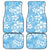 Fiji Tapa Pattern Car Mats Plumeria Floral