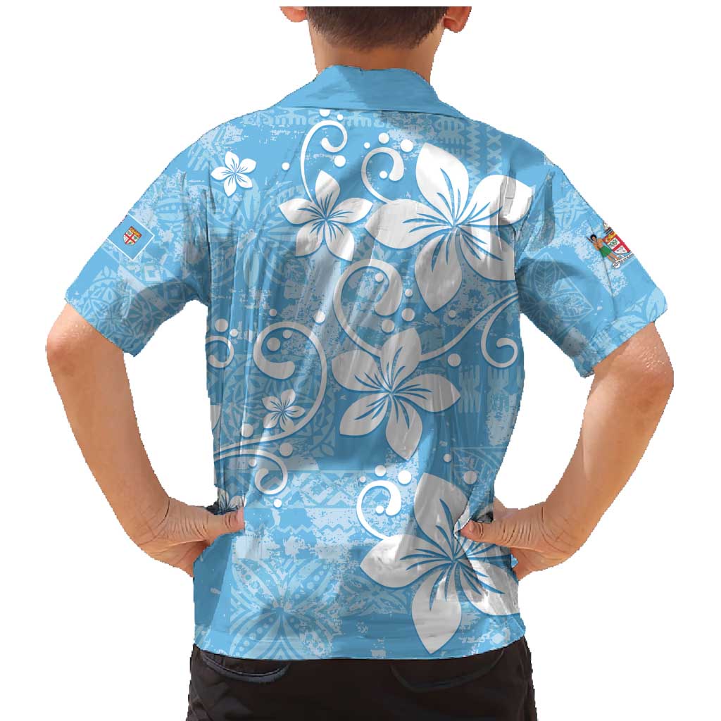 Fiji Tapa Pattern Family Matching Mermaid Dress and Hawaiian Shirt Plumeria Floral LT01 - Polynesian Pride