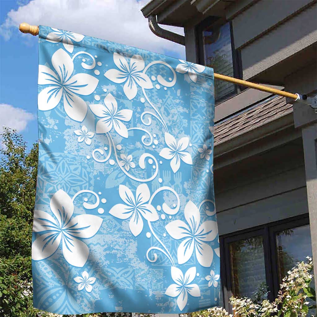 Fiji Tapa Pattern Garden Flag Plumeria Floral