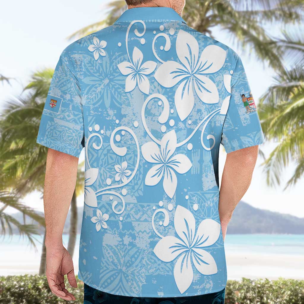 Fiji Tapa Pattern Hawaiian Shirt Plumeria Floral LT01 - Polynesian Pride