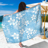 Fiji Tapa Pattern Sarong Plumeria Floral