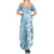 Fiji Tapa Pattern Summer Maxi Dress Plumeria Floral