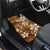 Plumeria Floral Tapa Pattern Vintage Gold Car Mats