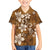 Plumeria Floral Tapa Pattern Vintage Gold Hawaiian Shirt