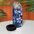 Plumeria Floral Tapa Pattern Navy Blue 4 in 1 Can Cooler Tumbler