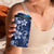 Plumeria Floral Tapa Pattern Navy Blue 4 in 1 Can Cooler Tumbler