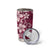 Plumeria Floral Tapa Pattern Ruby Pink Tumbler Cup