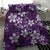 Plumeria Floral Tapa Pattern Amethyst Purple Bedding Set