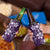 Plumeria Floral Tapa Pattern Amethyst Purple 4 in 1 Can Cooler Tumbler