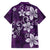 Plumeria Floral Tapa Pattern Amethyst Purple Hawaiian Shirt