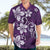 Plumeria Floral Tapa Pattern Amethyst Purple Hawaiian Shirt