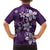 Plumeria Floral Tapa Pattern Amethyst Purple Hawaiian Shirt