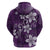 Plumeria Floral Tapa Pattern Amethyst Purple Hoodie