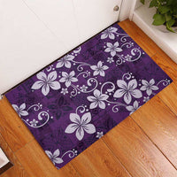 Plumeria Floral Tapa Pattern Amethyst Purple Rubber Doormat LT01 - Polynesian Pride
