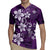 Plumeria Floral Tapa Pattern Amethyst Purple Rugby Jersey
