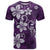 Plumeria Floral Tapa Pattern Amethyst Purple T Shirt