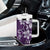 Plumeria Floral Tapa Pattern Amethyst Purple Tumbler With Handle