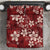 Plumeria Floral Tapa Pattern Oxblood Red Bedding Set