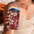 Plumeria Floral Tapa Pattern Oxblood Red 4 in 1 Can Cooler Tumbler