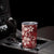 Plumeria Floral Tapa Pattern Oxblood Red Tumbler Cup
