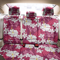 Pink Hawaiian Hibiscus Monstera Back Car Seat Cover Grunge Stylized LT01 - Polynesian Pride
