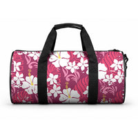 Pink Hawaiian Hibiscus Monstera Duffle Bag Grunge Stylized LT01 One size Pink - Polynesian Pride
