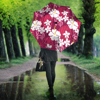 Pink Hawaiian Hibiscus Monstera Umbrella Grunge Stylized LT01 - Polynesian Pride