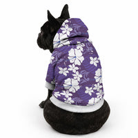 Purple Hawaiian Hibiscus Monstera Pet Hoodie Grunge Stylized LT01 - Polynesian Pride