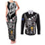 Custom New Zealand Silver Fern Rugby Couples Matching Tank Maxi Dress and Long Sleeve Button Shirt Aotearoa Champion 2023 World Cup LT01 Black - Polynesian Pride